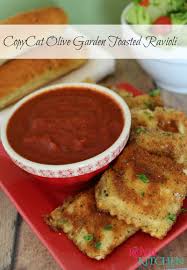 Fry until golden, remove from oil and drain. Copycat Olive Garden Toasted Ravioli Snack And Appetizer