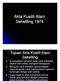 Portal rasmi jabatan alam sekitar kementerian alam sekitar dan air alam sekitar, tanggungjawab bersama. Akta Alam Sekitar