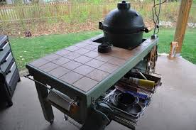 Large Big Green Egg Table I Got A Large Big Green Egg For Christmas I Wanted A Nice Table For It But The Pr Big Green Egg Large Big Green Egg
