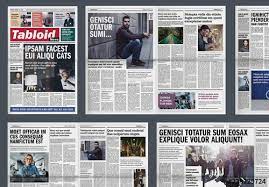 This template is battle tested and has been successfully printed on a digital tabloid press (13 copies). Tabloid Newspaper Layout Stock Template Adobe Stock