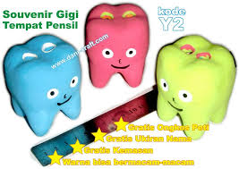 Souvenir Gigi Tempat Pensil Y2 Souvenir Pernikahan Tempat Pensil Gigi Pensil