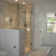 Half Wall Idea Bathroom Design Ideas Pictures Remodel And Decor Half Wall Shower Master Bathroom Shower Bathroom Shower Design