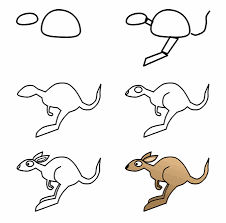 Drawing A Cartoon Kangaroo Kangaroo Drawing Cartoon Drawings Easy Drawings