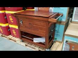 Costco Tommy Bahama 100qt Wood Rolling Cooler 197 Youtube Rolling Cooler Costco Wood