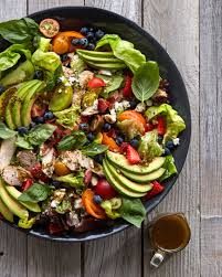 Pesto Farmers Market Salad With Grilled Chicken Grilled Chicken Salad Poultry Recipes Grilled Chicken Recipes