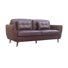 A living room is incomplete without a proper couch. 3s Brown Antique Genuine Leather Sofa With Cushion And Pillows Living Room Hotel Club Sofa Defaico Furniture Company Limited