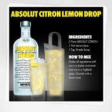 Absolut Vodka Official Site Absolut Citron Lemon Vodka Lemon Drop Drink