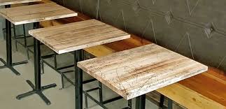Solid Maple Butcherblock Restaurant Booth Tables Installation Bar Stool Table Set Bar Table Restaurant Tables