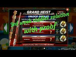 8 ball pool grand heist riddles solution. Grand Heist Cue 3rd Week Riddles Solution 8 Ball Pool Youtube