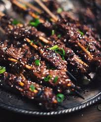 Brochettes De Bavette Teriyaki Le Coup De Grace Recette Recette Bavette Recette Bavette De Boeuf Recette