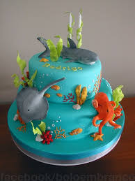 Deep Ocean Rodrigo Loves The Ocean And I Loved Making This Cake Ocean Birthday Cakes Animal Birthday Cakes Ocean Cakes