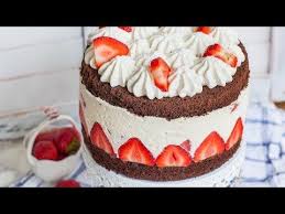 Chocolate Strawberry Cheesecake Fraisier Cake Youtube Fraisier Recette Bols