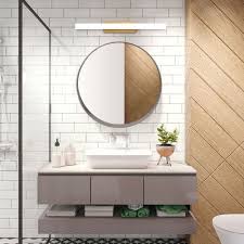 Hystun bathroom vanity lights fixtures 4 lights led bathroom modern vanity lights over mirror 26w modern bath wall lighting 28inch lights for mirror dimmable 3000k. Modern Style Wooden Liner Led Vanity Light Bath Light Modern Master Bathroom Led Vanity Lights Modern Bathroom Lighting