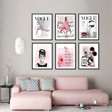 Vogue Posters Chanel Set Of 6 Art Prints Fashion Wall Magazine Wall Art Fashion Wall Art Magazine Wall