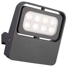 Blooma Bohm Grey 9w Mains Powered External Security Flood Light Departments Diy At B Q Flood Light Led Flood Lights Flood