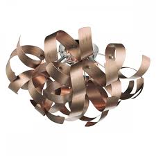 The 10 best flush mount ceiling lights. Decorative Modern Flush Ceiling Light With Copper Ribbon Design