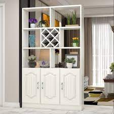 Pembatas ruang simple dari kayu. Lemari Sekat Ruang Tamu Minimalis Putih Rumah Mebel
