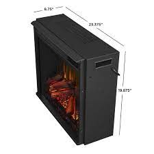 28.5 electric fireplace 1500w embedded insert heater with remote, realistic wood. Real Flame Ashley Electric Fireplace In Black Wash 7100e Bw