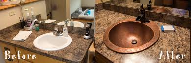 how to replace a copper bathroom sink