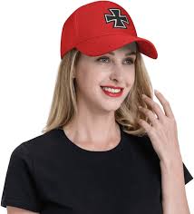 Gorra de béisbol Iron Cross para hombre y mujer, gorra de camionero  clásica, ajustable, color negro, Negro