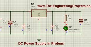 How To Design A 5v Power Supply In Proteus Power Supply Power Engineering Projects