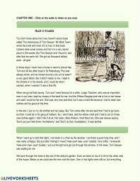 The Adventures Of Huckleberry Finn Chapter 1 Interactive Worksheet Adventures Of Huckleberry Finn Huckleberry Finn Huckleberry