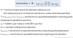 Correction Formula On Altimeters In Cold Weather All About
