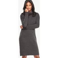 Ann Taylor Cashmere Turtleneck Sweater Dress 298 Liked On Polyvore Featuring Dresses Modern Charcoal Long Sle Wet Look Dress Clothes Design Edgy Fashion