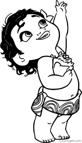 Show your kids a fun way to learn the abcs with alphabet printables they can color. Cute Toddler Moana Coloring Page Coloringall