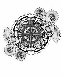 My 1th Tatoo D Steampunk Tattoo Gear Tattoo Compass Art