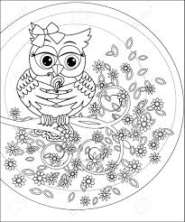 Father's day coloring pages are a great boredom buster for your children, and when they're fin. Coloring Book For Adult And Older Children Coloring Page With Cute Owl And Flowers Outline Drawing Royalty Free Cliparts Vectors And Stock Illustration Image 97740912