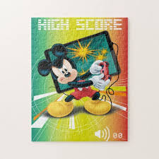 The perfect puzzles for family puzzle night! Mickey Mouse Video Game High Score Jigsaw Puzzle Zazzle Com In 2021 Mickey Mouse Videos Mickey And Friends Mickey Mouse Puzzles