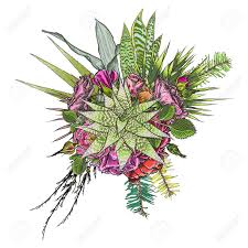 Simply pass a class that implements. Floral Bouquet Design Garden Pink Red Rose Flower Branch Green Fern Exotic Palm Leaves Succulent Cactus Watercolor Imitation Flowers Made Of Real Plants Completely Unique Vector Royalty Free Cliparts Vectors And Stock