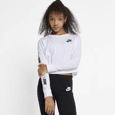 Rediscover an icon with nike apparel and accessories. Nike Air Big Kids Girls Long Sleeve Crop Top Size Xl White Crop Top Outfits Girls Crop Tops Crop Tops For Kids