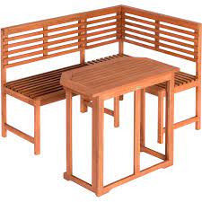 Wir stellen dir hier unsere favoriten hochwertiger eckbänke für den garten bzw. Garten Eckbank Set Eukalyptus 2 Tlg Braun Kaufen Bei Obi