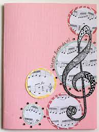 You make it by sticking a stiff piece of plastic or card near the hinge of the card as shown in the figure. Punk Projects Music Inspired Cards Greeting Cards Diy Musical Cards Cards