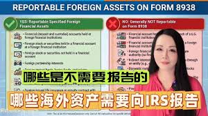FATCA  申报/何种情况下你需要向美国国税局申报海外金融资产/哪些海外资产在FATCA（8938表）上要报告的？哪些是不需要报告的？报了FBAR，还需要报FATCA吗？