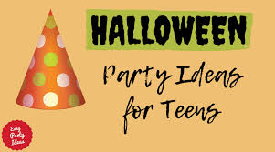 A curtain or heavy sheet with a small slit in it is hung in the doorway. Halloween Party Ideas For Teenagers