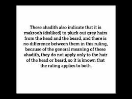 Showing characteristics of age, especially having white hair. Had 47 The Muslims Grey Hair Hadithaday Org Youtube