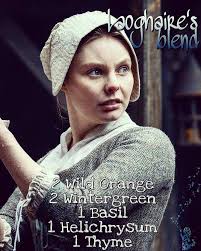 outlander's Nell Hudson 's character, Laoghaire MacKenzie's essential oil  blend