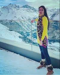 These Snowy Pictures Erica Fernandes And Surbhi Chandna From Switzerland Will Leave You Pack Your Bags Hungryboo Surbhi Chandna Indian Wear Snowy Pictures