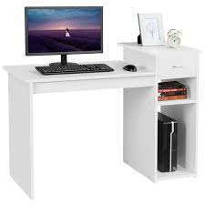Smilemart Computer Desk Laptop Study Table With Drawer Home Office Workstation White Walmart Com In 2020 Home Office Furniture White Office Furniture Desk