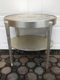 Broyhill fontana dining table refinished with rustoleum's painter's touch satin heirloom white with dark walnut stain table top. For Sale Free Nextdoor