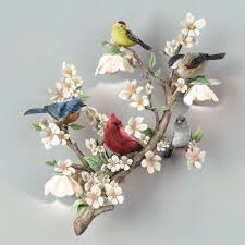 Little bird decor is a unique home decorating company that can help you create a home that is beautiful, creative, and totally you! Garden Delights Bird Sculpture Blue Jay Cardinal Chickadee Wall Home Decor Enchanted Treasures Gifts