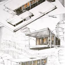 Farnsworth House Artwork Ludwig Mies Van Der Rohe Bauhaus Movement Com Farnsworth House Architecture Sketch Architecture Sketchbook