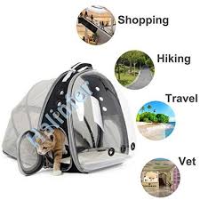 Large ventilation holes ensure fresh air and a room. Halinfer Expandable Cat Backpacks Space Capsule Clear Bubble Cat Carrier Backpacks For Small Dog Pet Carrying