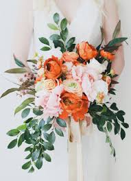Bouquet jewels and brooch add a unique detail to your bouquet and make it extra special. Coral Burnt Orange And Pink Wedding Bouquet The Party Peeps Colorful Wedding Bouquet Wedding Bouquets Pink Fall Wedding Bouquets