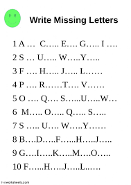 Letters and the alphabet worksheets for preschool and kindergarten. Missing Abc Worksheet Worksheet Library