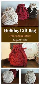 Browse free knitting patterns for hats, caps, stockings, & winter wear. Holiday Gift Bag Free Knitting Pattern Knitting Bag Pattern Knitting Bag Sewing Pattern Knitting Gift