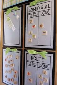 Simple Chore Chart With Magnetic White Boards Like The